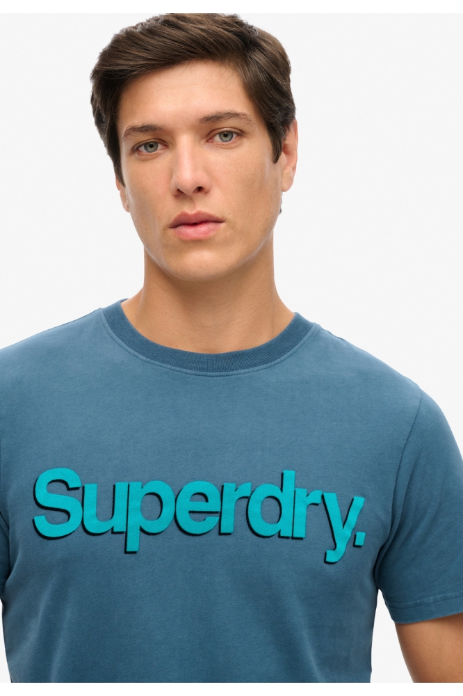 CLASSIC CORE LOGO SHADOW TEE M1012197A BLUE BOTTLE